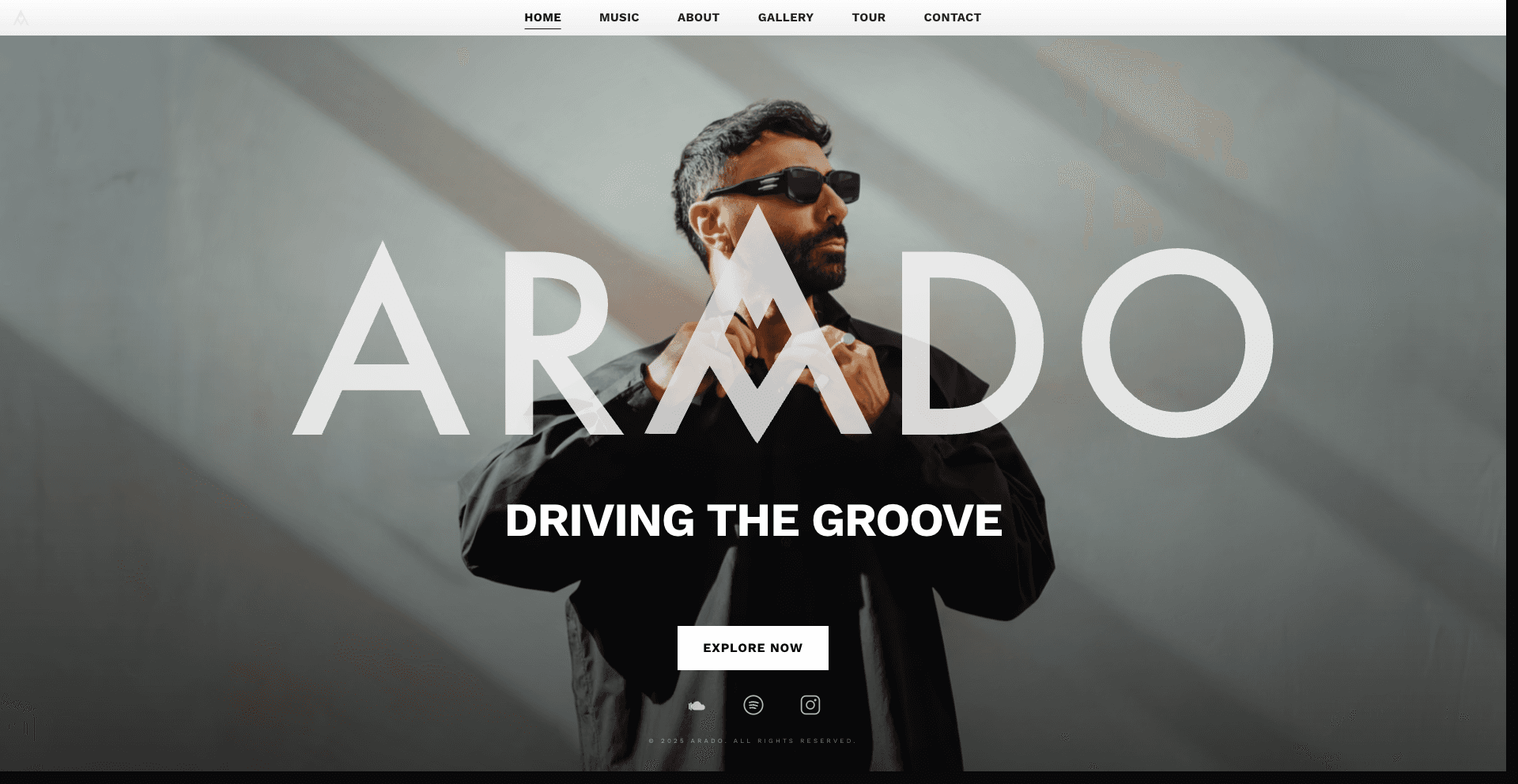 ARADO Artist Website Vorschau